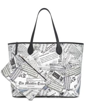 Steve Madden Times Newsprint Tote