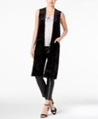 Steve Madden Eastern Flair Embossed Velvet Vest