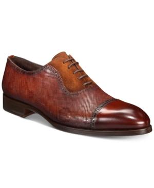 Massimo Emporio Men's Mixed Water Resistant Cap-toe Oxfords, Created For Macy's Men's Shoes