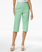Alfred Dunner Petite Bahama Bays Turtle-print Pull-on Capris