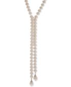 Cultured Freshwater Pearl (8mm) & White Topaz (1-5/8 Ct. T.w.) Lariat Necklace