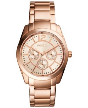Fossil Women's Brenna Rose Gold-tone Stainless Steel Bracelet Watch 38mm