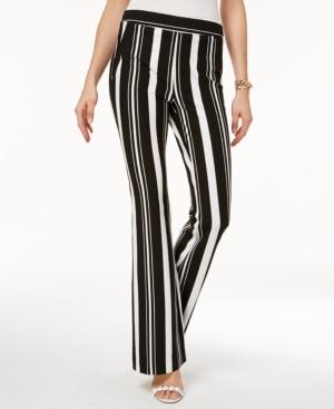 Inc International Concepts Striped Ponte-knit Bootcut Pants, Created For Macy's