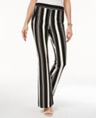 Inc International Concepts Striped Ponte-knit Bootcut Pants, Created For Macy's