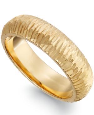 Signature Gold 14k Gold Diamond-cut 6mm Ring