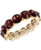 Kenneth Cole New York Gold-tone Burgundy Stone Stretch Bracelet