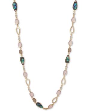 Anne Klein Gold-tone Multi-stone 42 Strand Necklace
