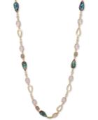 Anne Klein Gold-tone Multi-stone 42 Strand Necklace