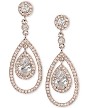 Anne Klein Gold-tone Crystal Orbital Drop Earrings
