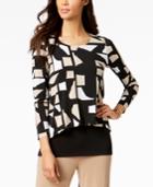 Alfani Printed Popover Top, Created For Macy's