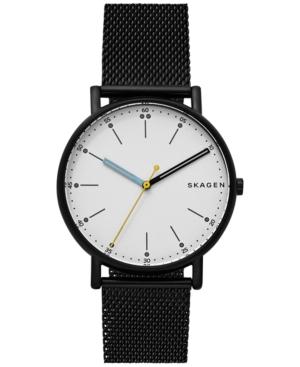 Skagen Men's Signature Black Stainless Steel Mesh Bracelet Watch 40mm Skw6376