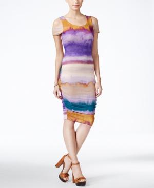 Jessica Simpson Juniors' Everet Cold-shoulder Bodycon Dress