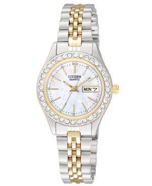Citizen Women's Two Tone Stainless Steel Bracelet Watch 26mm Eq0534-50d