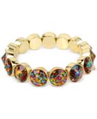 Betsey Johnson Gold-tone Confetti Stone Stretch Bracelet