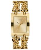 Guess Watch, Women's Gold-tone Double Link Bracelet 37x29mm U12648l1