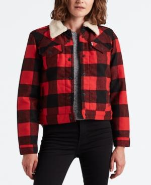 Levi's Plaid Sherpa-collar Jacket