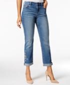 Style & Co Petite Embroidered Camino Wash Boyfriend Jeans, Only At Macy's