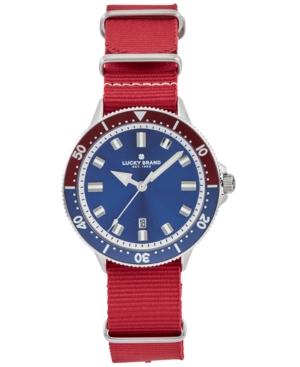 Lucky Brand Men's Dillon Sport Red Nato Strap Watch 42mm