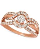 Le Vian Nude Diamonds Openwork Ring (9/10 Ct. T.w.) In 14k Rose Gold