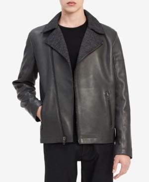 Calvin Klein Men's Premium Leather Jacket
