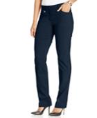 Jm Collection Curvy-fit Five-pocket Straight-leg Pants