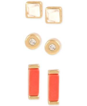 Kenneth Cole Gold-tone Three-stud Earring