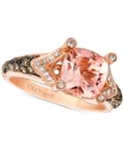 Le Vian Chocolatier Morganite (1-5/8 Ct. T.w.) And Diamond (3/8 Ct. T.w.) Ring In 14k Rose Gold