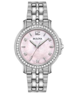 Bulova Women's Stainless Steel Bracelet Watch 34mm, A Macy's Exclusive Style