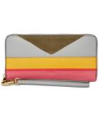 Fossil Emma Printed Leather Large Zip Clutch Wallet