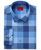 Alfani Men's Slim-fit Stretch Mega Block Gingham Dress Shirt, Created For Macy's