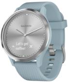 Garmin Unisex Vivomove Hr Sport Seafoam Silicone Strap Hybrid Touchscreen Smart Watch 43mm