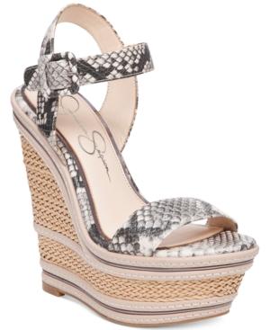 Jessica Simpson Ayala Two-piece Wedge Sandals Women's Shoes