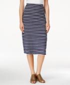 Eileen Fisher Striped-print A-line Midi Skirt