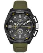 Diesel Men's Chronograph Heavyweight Green Silicone Strap Watch 50x56mm Dz4396