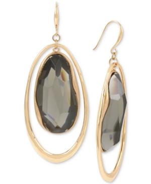 Robert Lee Morris Soho Gold-tone Stone Orbital Drop Earrings