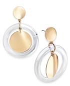 I.n.c. Gold-tone & Resin Gypsy Hoop Earrings, Created For Macy's