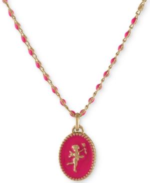 Rachel Rachel Roy Gold-tone Cupid Beaded Pendant Necklace, 16 + 2 Extender