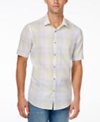 Alfani Men's Slim Fit Plaid Short-sleeve Shirt, Only At Macy's
