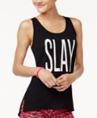 Material Girl Juniors' Ladder-back Graphic Tank Top, Only At Macy's