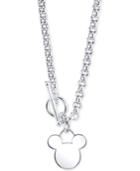 Disney Mickey Mouse Pendant Necklace In Sterling Silver, Only At Macy's