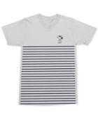 Mighty Fine Men's Snoopy Joe Cool Pose Stripe Graphic-print Cotton T-shirt