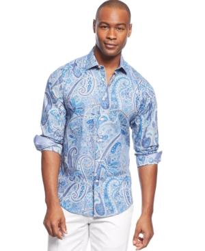 Tallia Big And Tall Slim-fit Paisley Shirt