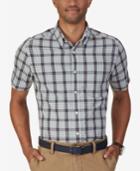 Nautica Men's Miles Non-iron Plaid Short-sleeve Shirt