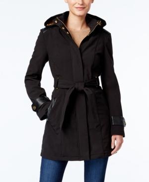 Via Spiga Faux-leather-trim Walker Coat
