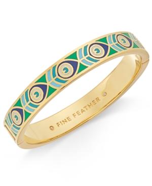Kate Spade New York Gold-tone Peacock Pattern Bangle Bracelet