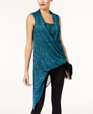 Alfani Asymmetrical-hem Faux-wrap Tunic, Created For Macy's