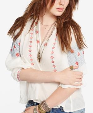 Denim & Supply Ralph Lauren Embroidered Cotton Gauze Top
