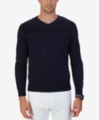 Nautica Men's Multi-textured V-neck Sweater