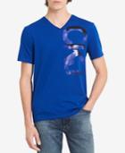 Calvin Klein Jeans Men's Vertical Ckj V Neck Graphic-print T-shirt