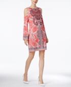 Inc International Concepts Printed Cold-shoulder Dress, Only At Macy's